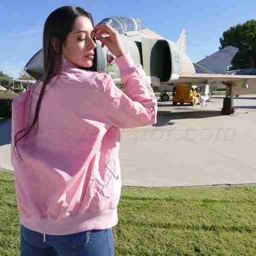 Bomber MA-1 Flight Jacket Gold Pink - Image 5