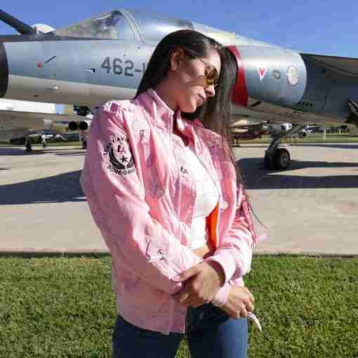 Bomber MA-1 Flight Jacket Gold Pink - Image 12