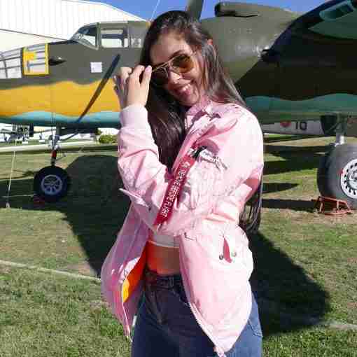 Bomber MA-1 Flight Jacket Gold Pink - Image 10