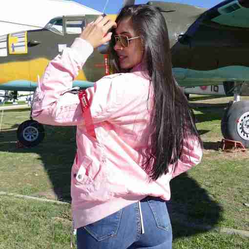 Bomber MA-1 Flight Jacket Gold Pink - Image 9