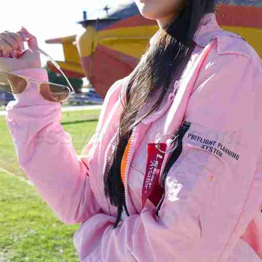 Bomber MA-1 Flight Jacket Gold Pink - Image 8