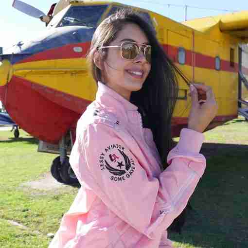 Bomber MA-1 Flight Jacket Gold Pink